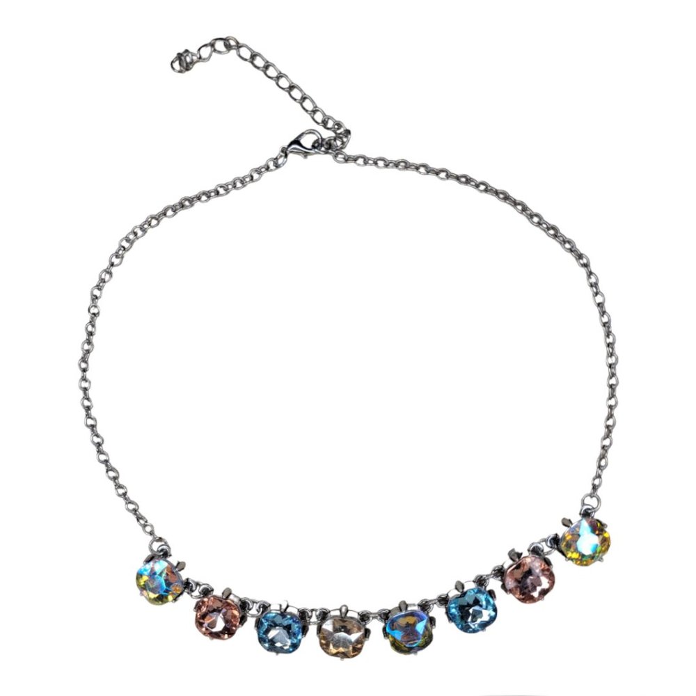 Oil Spill Short Necklace With Earrings